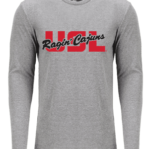 A long sleeve t-shirt with the words " rogin coziuns usl ".