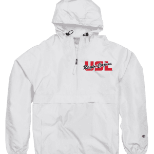 A white jacket with the letters usc on it.